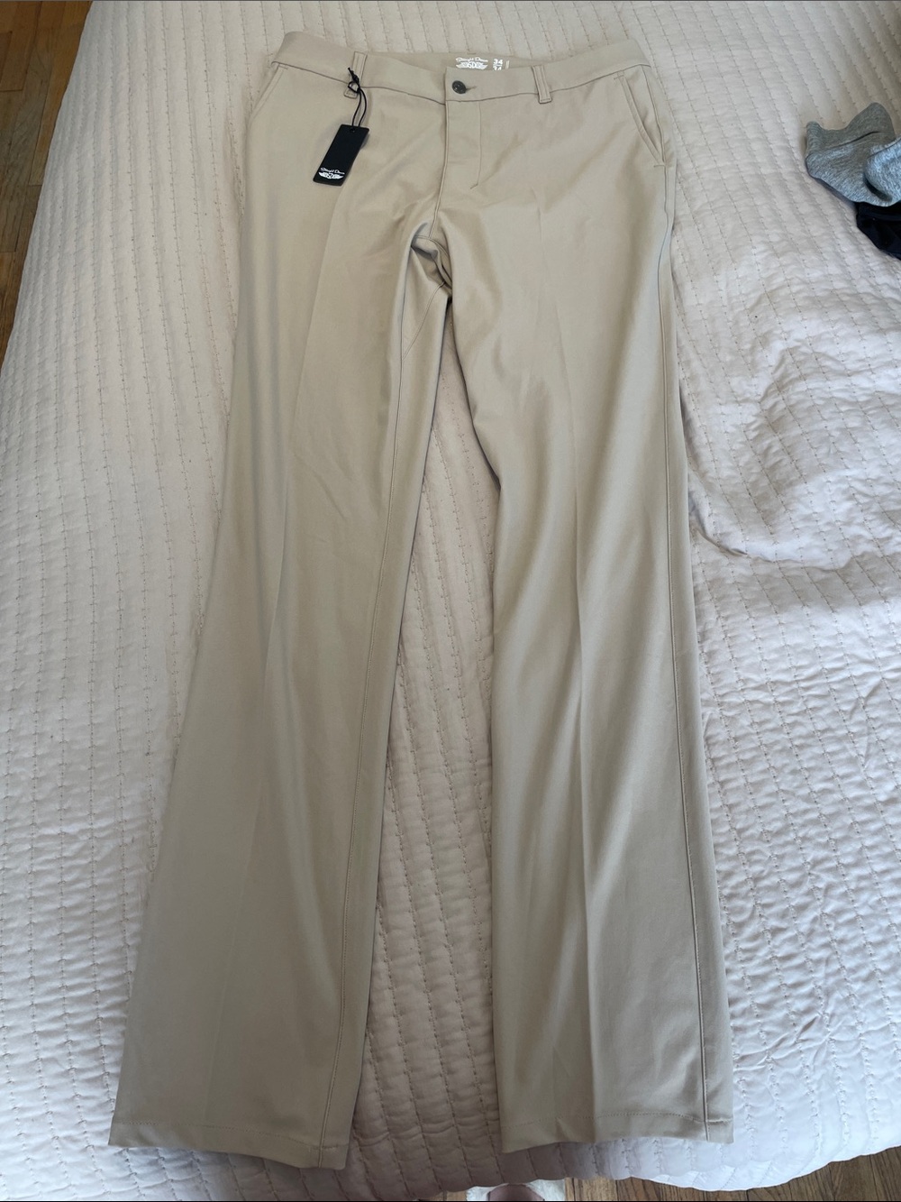 Men's Classic Khaki Chinos - Tailored Beige Straight Fit